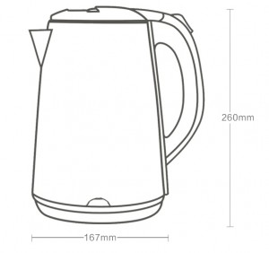 2.2L Large Capacity Plastic Double Layers Kettle Electric Kettle