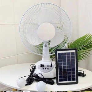 Solar Powered AC/DC 2 Speeds USB Ports Home Office Cooling Air Electric Fan