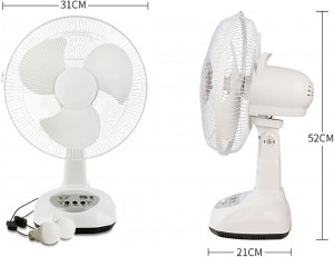 Solar Powered AC/DC 2 Speeds USB Ports Home Office Cooling Air Electric Fan