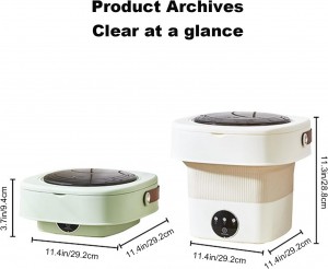 Home Appliances Portable Folding Mini Washing Machine with 3 Modes Cleaning for Underwear, Baby Clothes, or Pet Clothes and Etc