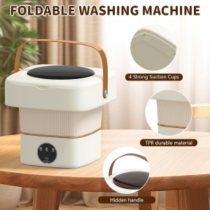 Home Appliances Portable Folding Mini Washing Machine with 3 Modes Cleaning for Underwear, Baby Clothes, or Pet Clothes and Etc
